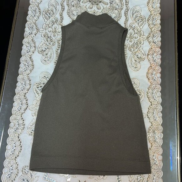 Dynamite ribbed olive green high neck sleeveless top - Picture 2 of 2
